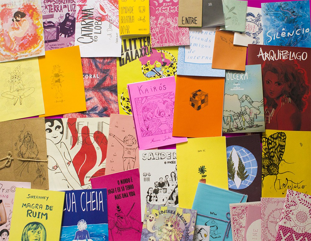 A collection of zines made by Brazilian women artists - credit: Brendda Lima