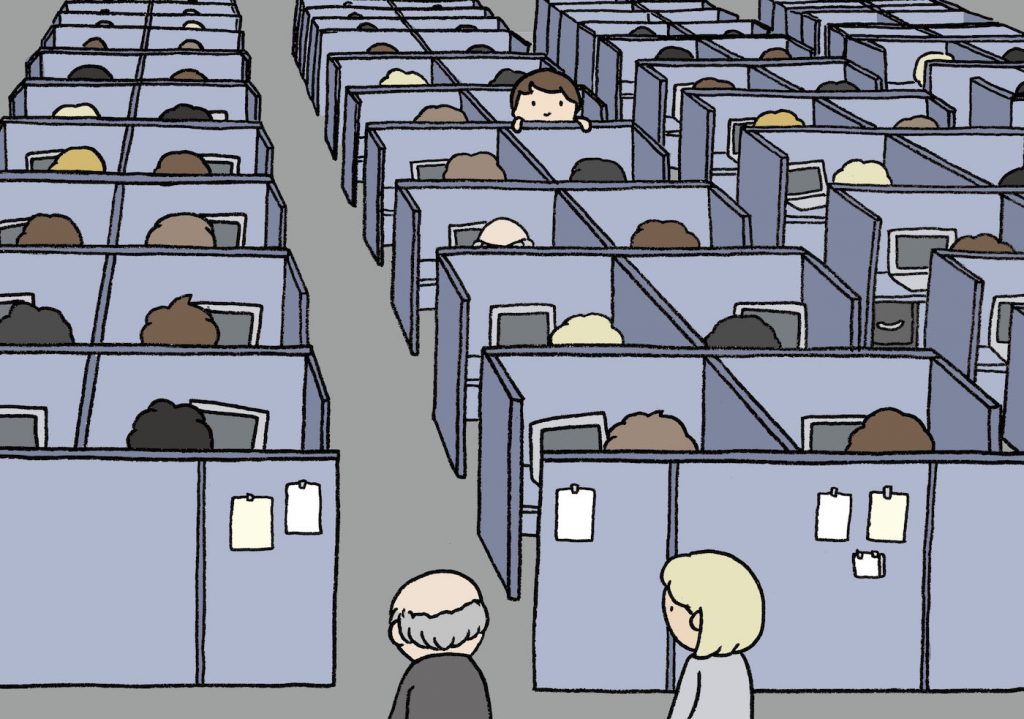 The-Society-of-the-Spectacle_Work-cubicles_Lauren-Purje